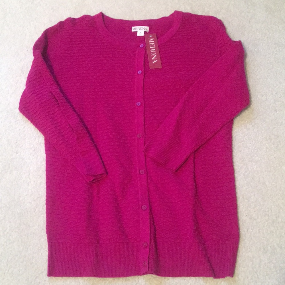 NWT Fuschia Cardigan
